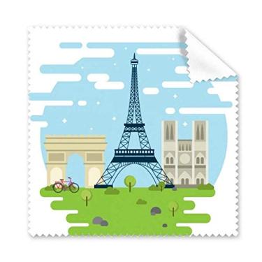 Imagem de Pano de limpeza de tela de telefone com ilustração da Torre Eiffel, 5 peças