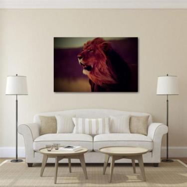 Imagem de Quadro de Leão Rei da Selva decorativo