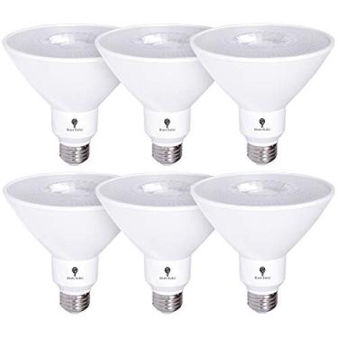 Imagem de Pacote com 6 lâmpadas de inundação de LED PAR38 de alta potência 17W 120 watts equivalentes a 1200 lúmens à prova d'água E26 5000K branco frio super brilhante lâmpadas de LED para segurança, quintal, garagem lâmpada LED holofote
