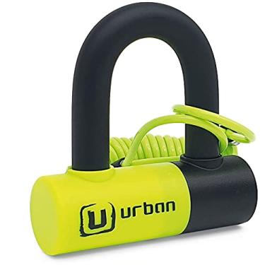 Imagem de URBAN UR59 Trava de disco para motocicleta, Mini U Bike Locks Heavy Duty Anti Theft, 14 mm de aço endurecido, lembrete de cabo, cilindro de discos antifuração, Chaves de alta segurança, Travas de bicicleta