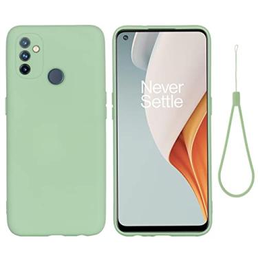Imagem de For OnePlus Nord N100 Pure Color Liquid Silicone Shockproof Full Coverage Case