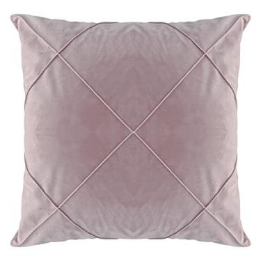 Imagem de Capa Almofada em Suede Costura Drapeada Texturizada 50x50 (Rosa)