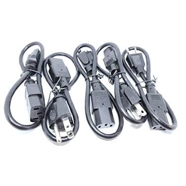 Imagem de Pc Accessories - Cabo de alimentação universal Connectors Pro de 45,72 cm - 0,5 m, IEC320 C13 para NEMA 5-15P, pacote com 5