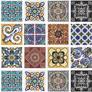 Imagem de Papel de Parede Adesivo Lavável Para Cozinha Banheiro Azulejo Diversos Modelos Rolo 1m Azulejo:AJ004