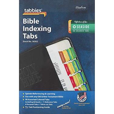 Imagem de Seaside adesivo multicolorido papel de teste antigo e novo abas de indexação da Bíblia