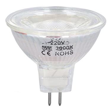 Imagem de Lâmpada COB LED 5W Lâmpada Spot de Vidro Lâmpada LED MR16 Lâmpada Regulável Spot Light para Quarto Sala de Estar 220V (Luz branca quente)