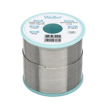 Imagem de Weller WSW SAC M1 (T0051386799) Fio de solda sem chumbo, diâmetro: 1,2 mm / 0,047 pol, Peso: 500 g / 17,637 oz, Liga Sn96.5Ag3.0Cu0.5, conteúdo de fluxo 3,5%