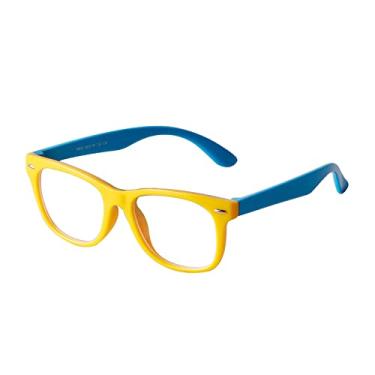 Imagem de Armação de óculos infantil Óculos masculinos femininos quadrados transparentes, 5, tamanho único