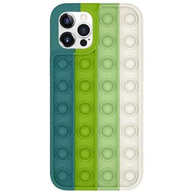 Imagem de Yagood Capa de celular Fidget Toys, capa de telefone Pop It, capa protetora Push Pop It, brinquedos de alívio de estresse (A4, para iPhone 12Pro max)