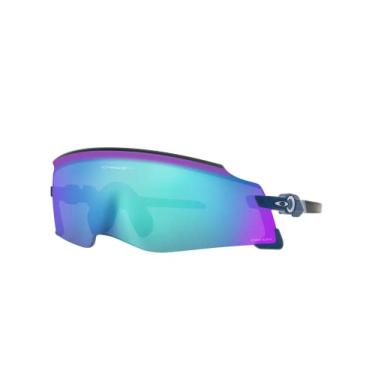 Imagem de Oakley Óculos de sol masculino com armação Poseidon polida, lentes safira Prizm, 0 mm