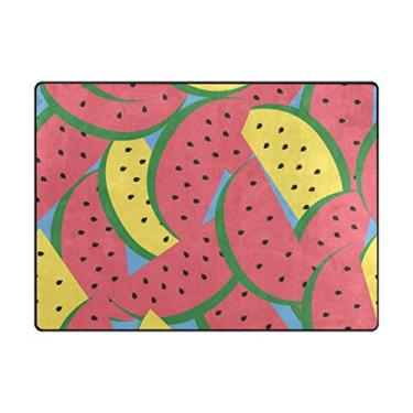 Imagem de ColourLife Tapetes leves e macios de melancia, tapete para crianças, sala de jogos, piso de madeira, sala de estar, 160 x 122 cm (1,60 x 1,22 m) tapetes de berçário