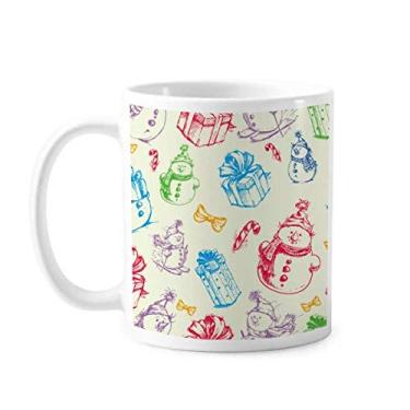 Imagem de Caneca de Natal de boneco de neve Caneca de cerâmica para café e porcelana