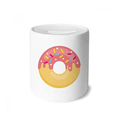 Imagem de DIYthinker Porta-moedas rosa rosquinha sobremesa doce comida para dinheiro caixa cerâmica porta-moedas presente