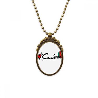 Imagem de DIYthinker I Love Cameroon Bandeira de Palavra Love Coração Ilustração Colar Antigo Pingente Pingente Pingente Pingente Pingente de Conta