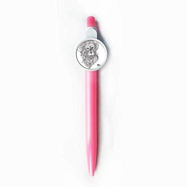 Imagem de Imagem de boca grande de animal macaco ponta esferográfica azul retrátil caneta escreve artigos de papelaria