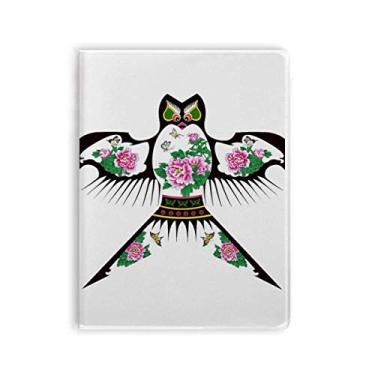 Imagem de Caderno com estampa de pipa tradicional da cultura chinesa, capa de goma