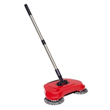 Imagem de Powermaid Mop Vassoura Mágica Varre Armazena E Limpa Pano Microfibra - Vermelho