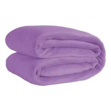 Imagem de Manta Cobertor Soft Solteiro Plush Anti Alérgico - Lilás - Casa Chic