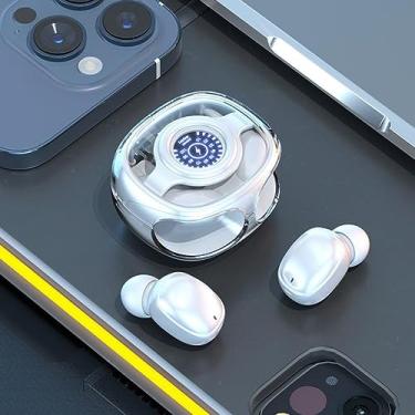 Imagem de SZAMBIT Bluetooth 5.3 Fones de Ouvido Sem Fio,com Tela Digital de LED e Estojo de Carregamento,Fones de Ouvido à Prova D'água IPX5 com Microfone Compatível com Android iOS Telefone Celular (branco)
