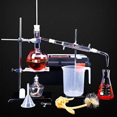 Imagem de Conjunto De Dispositivos De Destilação, Equipamento De Experimento Químico De Destilador De Purificação De Orvalho Puro Doméstico, Destilador De Laboratório, Conjunto De Produtos Vidreiros De Labo