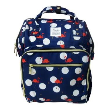 Imagem de Mochila Bolsa Maternidade Flamingo Impermeável Himawari (Azul Marinho)