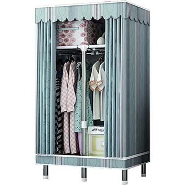 Imagem de Armário De Quarto Com Zíper, Armário Totalmente Fechado, Quarto Doméstico, Armário De Pano Simples, Aluguel De Sala, Armário De Armazenamento Montado, Azul Uomun,172 * 85 * 45Cm,YUYANAIAI