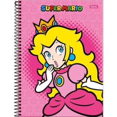 Imagem de Caderno Super Mario - Princesa Peach - 80 Folhas - Foroni