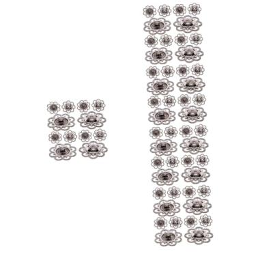 Imagem de SHINEOFI 100 Pares fivela escondida botão de artesanato DIY botões de artesanato decorativos decoração Bolsa de couro carteira de couro botões de metal a granel pressão em forma de flor