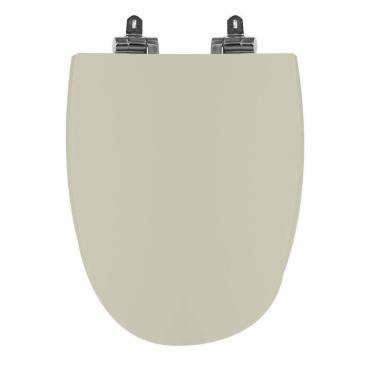Imagem de Assento Sanitário Poliéster para Louça Monte Carlo/venice deca/belize Slow Close Cromado Creme