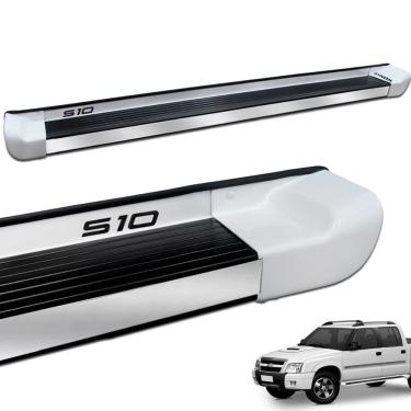 Imagem de Estribo Lateral S10 Cab. Dupla 1995 a 2011 Branco Malher Personalizado Gtnox