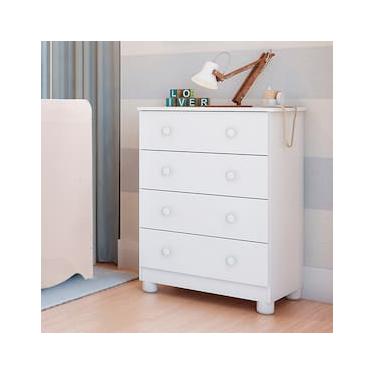 Imagem de Cômoda Infantil Peroba Duda Plus com 4 Gavetas e 65,1 cm de Largura