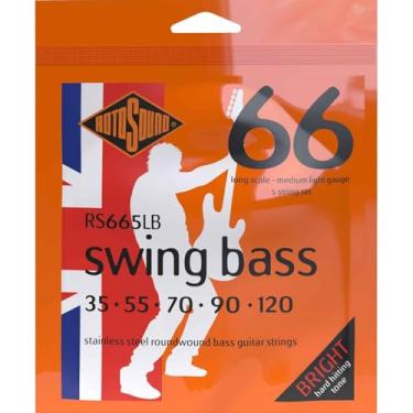 Imagem de Rotosound Cordas de Baixo RS665LB Swing Bass 66 de Aço Inoxidável 5 Cordas (35 55 70 90 120)