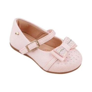 Imagem de Sapato Infantil Pampili Angel Rosa Bebê Laço Glitter Strass-Feminino