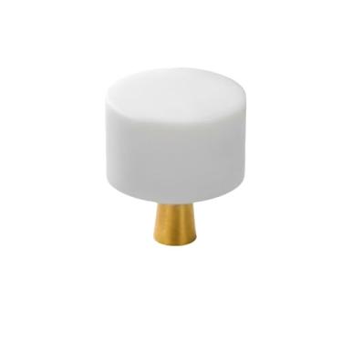 Imagem de Puxador de móveis de cristal branco para gaveta, cômoda, guarda-roupa de latão, maçaneta de pedra, branco 30mm a