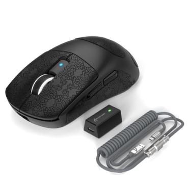Imagem de ATTACK SHARK Mouse para jogos R6PRO 39g Superlight sem fio, PixArt PAW3950MAX 42000 DPI, MCU Nodic 52840 mouse de computador, driver de rede de taxa de polling 8K, BT/2,4 Ghz/mouse trimodo com fio com