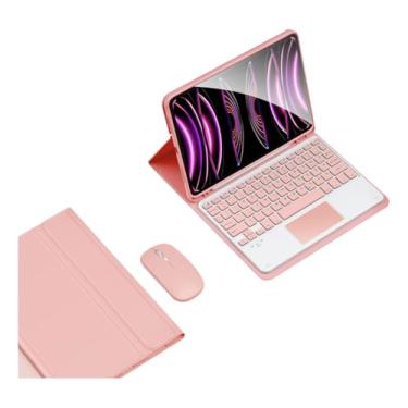 Imagem de Capa Para iPad Air 4ª Air 5ª Geração + Smart Keyboard+Mouse (Rosa, Teclado de toque)