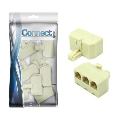 Imagem de 10x Adaptador Telefone Divisor 1 Entrada 3 Saídas - Original - Connect