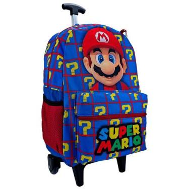 Imagem de Mochila  Carrinho Rodinhas  Super mario bros - PIETRIX