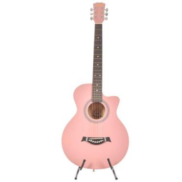 Imagem de Kit violão land acustico aço la-39 pi+case+acessorios