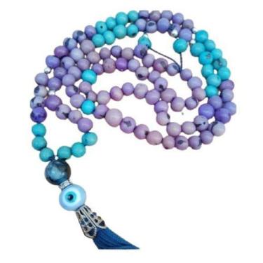 Imagem de Japamala 108 Contas Em Sementes De Açaí ul E Roxa - Encanto Das Contas