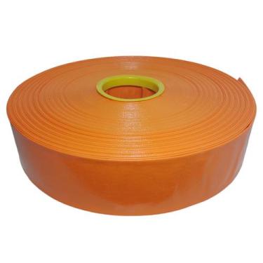 Imagem de Rolo de 1 Metro de Mangueira Flat Laranja Achatada 3 Polegadas Irrigaç