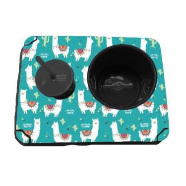Imagem de Almofada Bandeja Pipoca Balde e 1 Copo Personalizado Lhamas - Deluzz