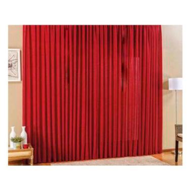 Imagem de Cortina Seda Amassada Dublin 4mx3m Sem Forro Para Varão - Chrisney Bor