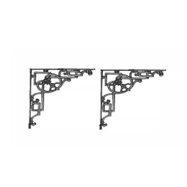 Imagem de Kit 02 Cantoneiras N08 Em Ferro Fundido Cor Preto Em Hera - Rig Fundid