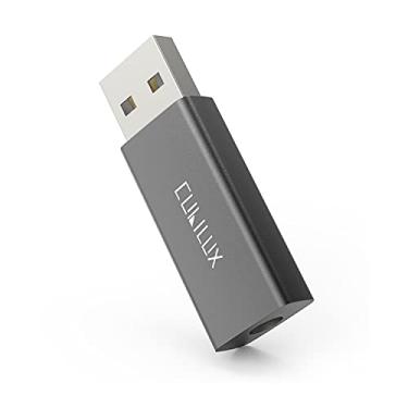 Imagem de Cubilux Adaptador USB para conector de fone de ouvido combo de 3,5 mm [96 KHz/24 bits DAC] USB A para dongle de áudio estéreo TRRS de 1/20.3 cm, placa de som externa USB compatível com PS5 PS4,