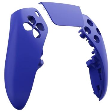 Imagem de eXtremeRate Carcaça frontal esquerda direita com touchpad compatível com controle de borda ps5, capa de reposição azul DIY placa frontal personalizada compatível com ps5 Edge Controller