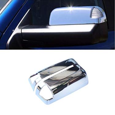 Imagem de CHIESMA, Capa de espelho adequada para Dodge Ram 1500 Tradesman 2500 3500 2008-2022 Espelho retrovisor retrovisor ABS cromado 2 peças metade superior cromada com sinal de giro