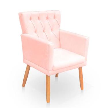 Imagem de Poltrona Capitonê Clássica Confortável para Sala e Quarto Ana Suede - 