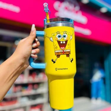 Imagem de Canecao tumbler c/pigente 1,15lt bob esponja - laurinha presente