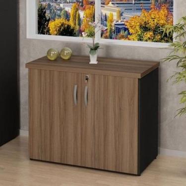 Imagem de Armário Para Escritório Multiuso Baixo Fechado 2 Portas 80cm - Netmobi